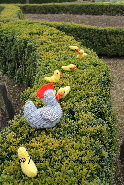 yarn bombing chickens