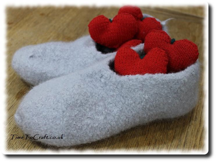 homemade felted slippers a