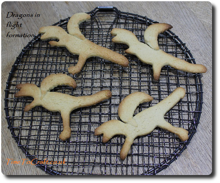 welsh dragon cookies in flight formation