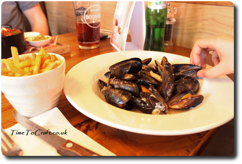 Moules at frites at Beefeater Taunton
