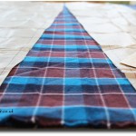 cutting out pattern on fabric