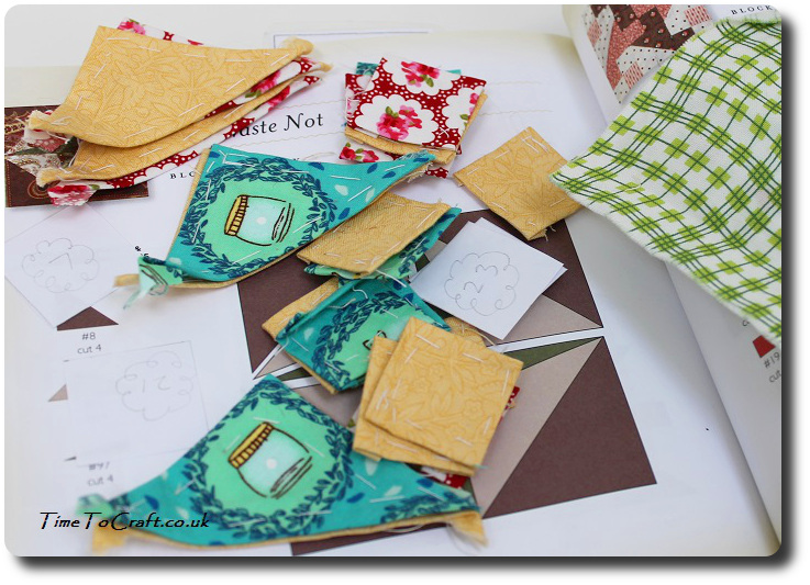 english paper piecing quilt block jumble