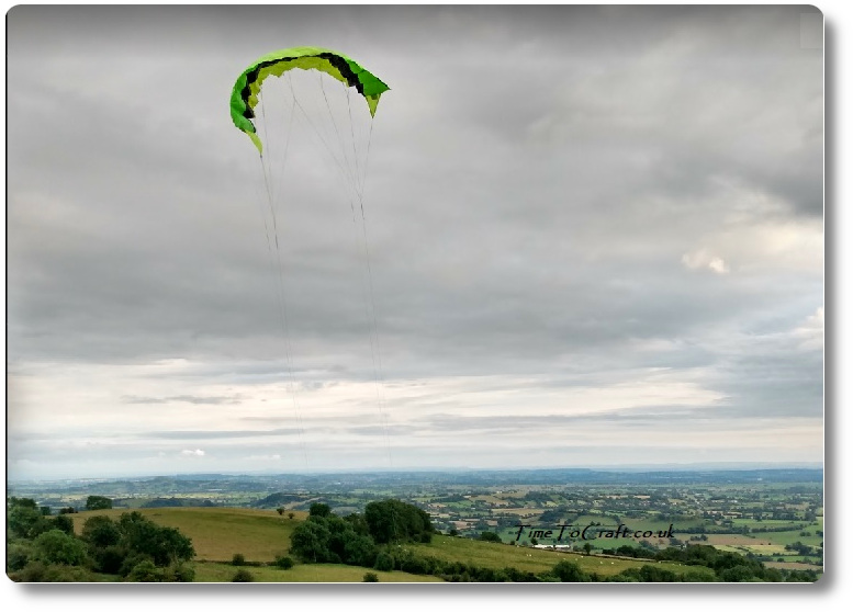 flying the kite under overcast skies