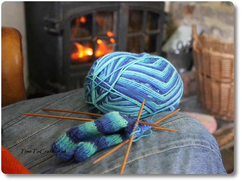 winter sock knitting